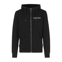 Heartcore Herre Zip Sweat, Sort (0638)