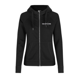 Heartcore Dame Zip Sweat, Sort (0639)
