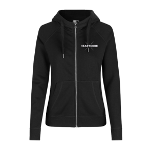 Heartcore Dame Zip Sweat, Sort (0639)