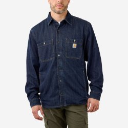 Carhartt Denim Foret Fleece Skjortejakke 105605