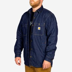 Carhartt Denim Foret Fleece Skjortejakke 105605