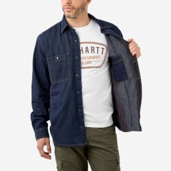 Carhartt Denim Foret Fleece Skjortejakke 105605