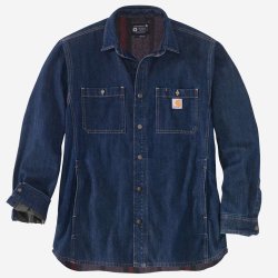 Carhartt Denim Foret Fleece Skjortejakke 105605