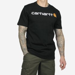 JUBI-PRIS Carhartt Core Logo T-shirt 103361, Farve: Black &amp; Heather Grey