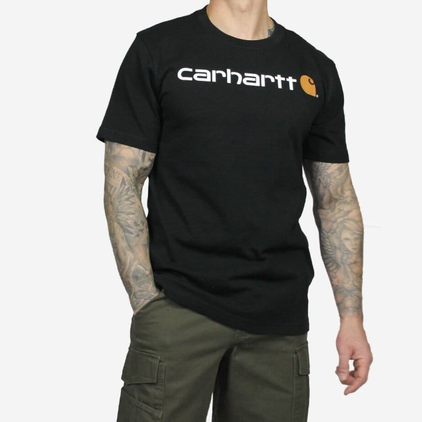 JUBI-PRIS Carhartt Core Logo T-shirt 103361, Farve: Black &amp; Heather Grey
