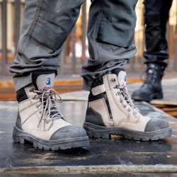 Steel Blue Southern Cross Sikkerhedsst�vler med lynl�s